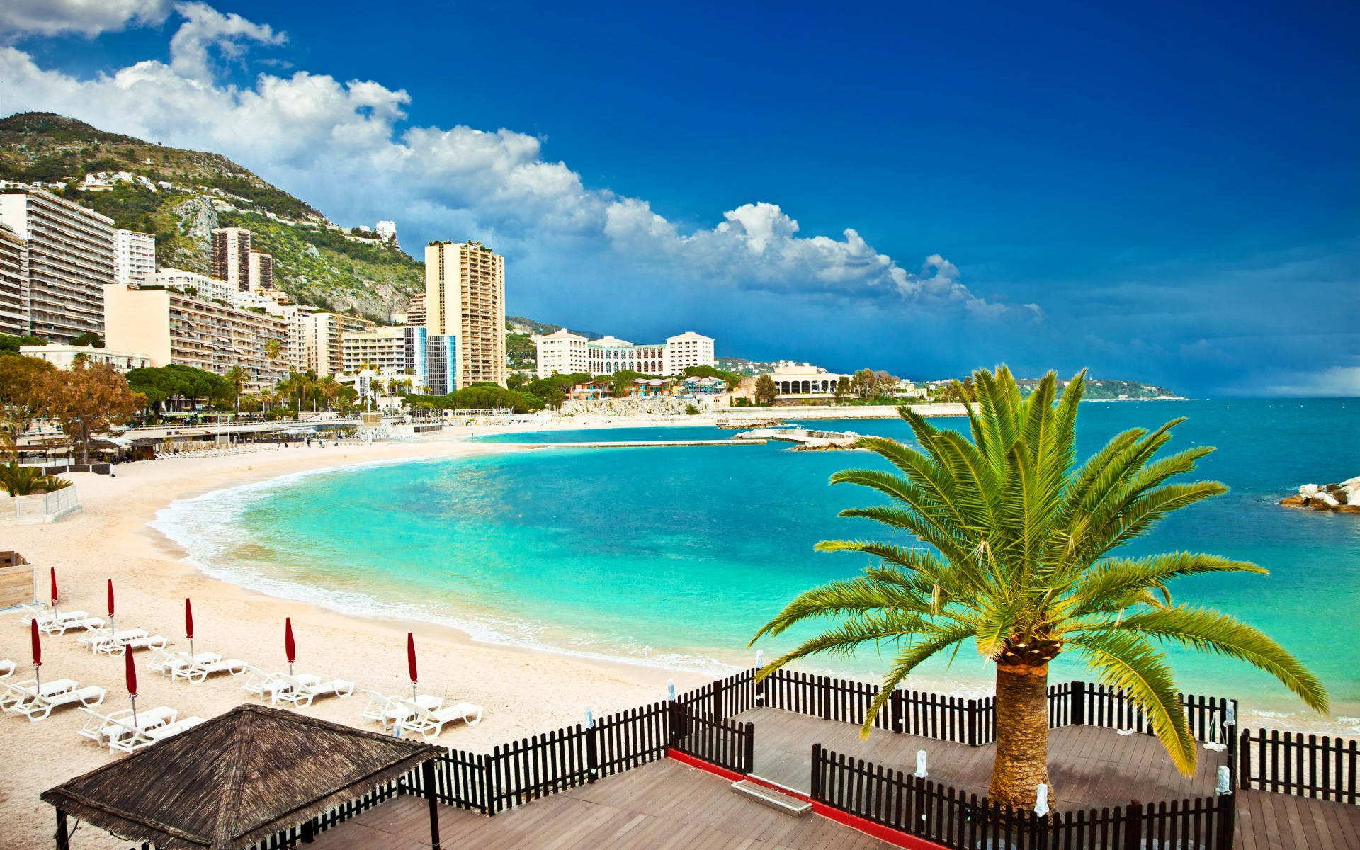 Monaco White Beach Background