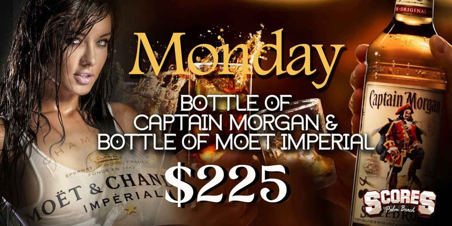 Monday Captain Morgan Moet Imperial Deal Advertisement Background