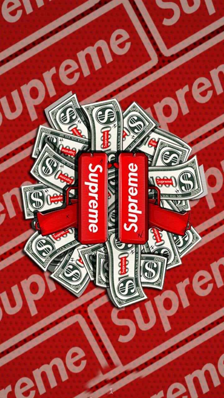 Money Bag Supreme Wordmark Background