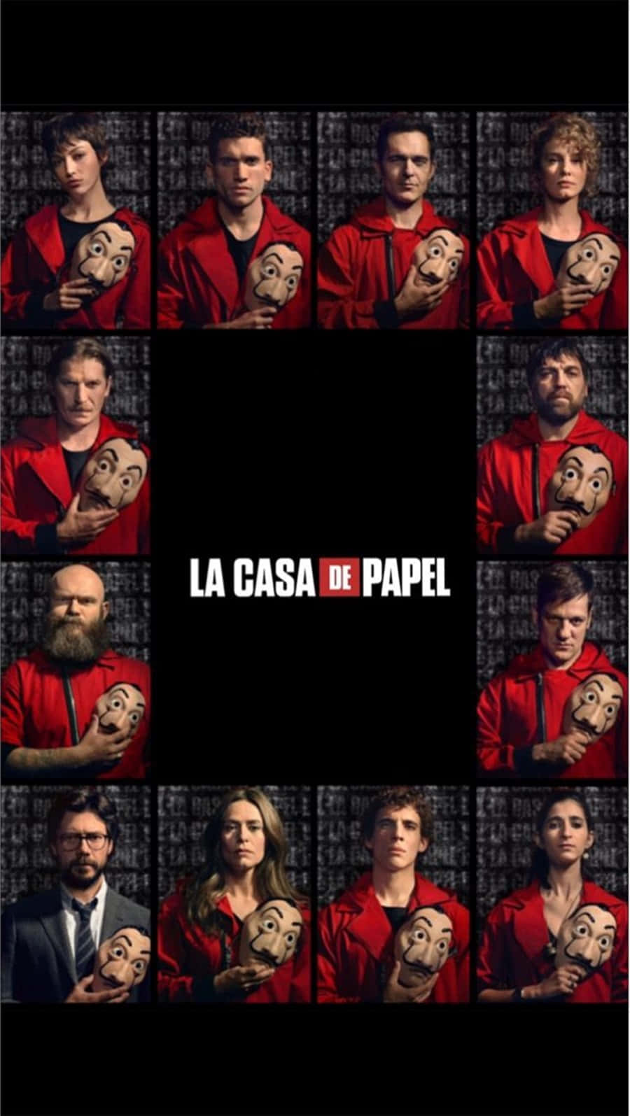 Money Heist Cast Poster Background