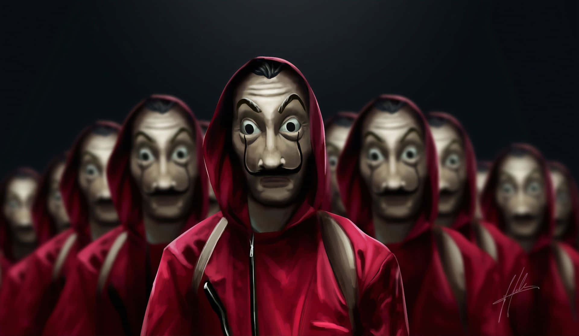 Money Heist Mask Poster Background