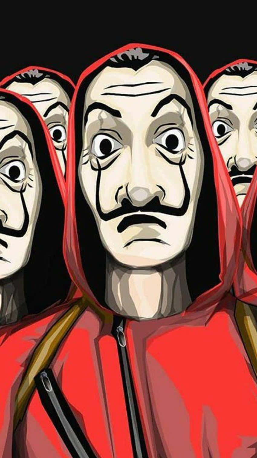 Money Heist Mask Poster Background