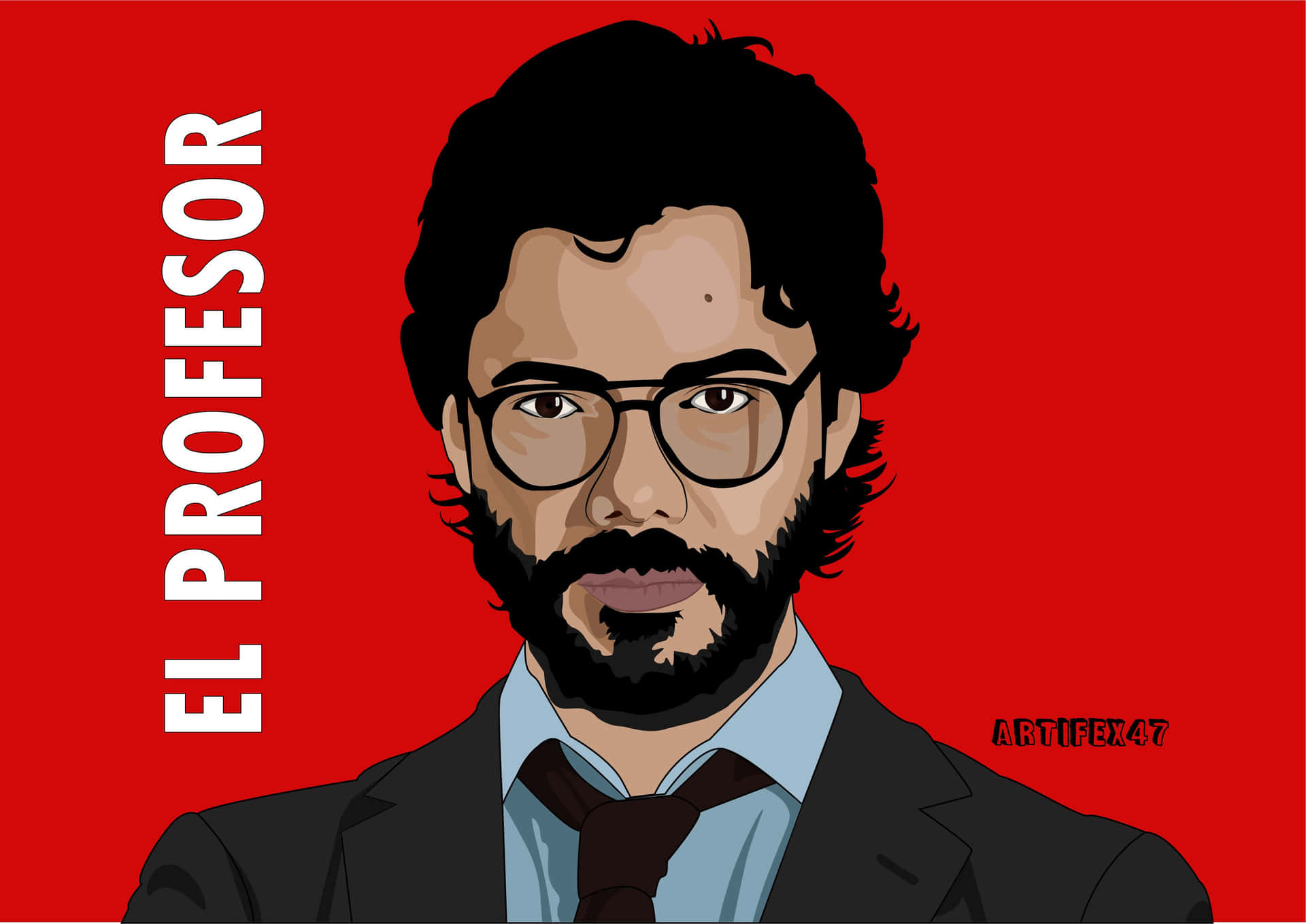 Money Heist Professor Poster Background