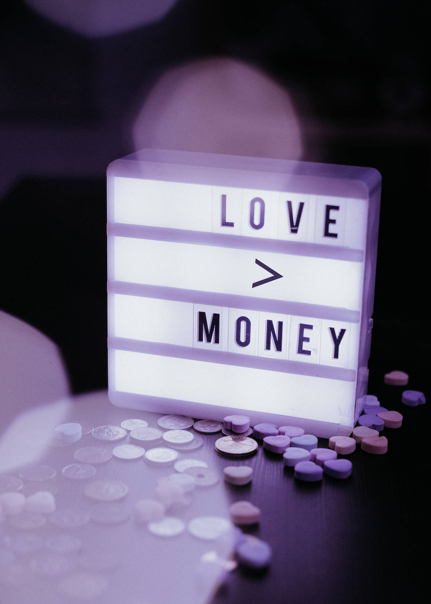 Money Is Temporary, Love Is Forever Background