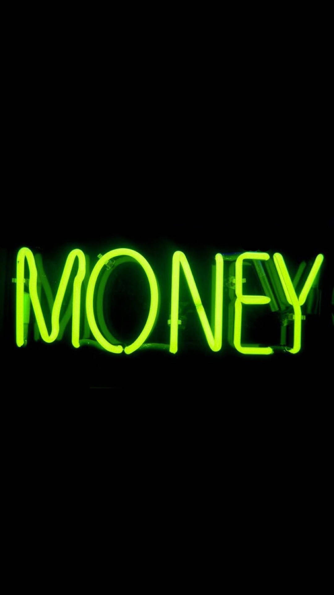 Money Neon Green Aesthetic Background