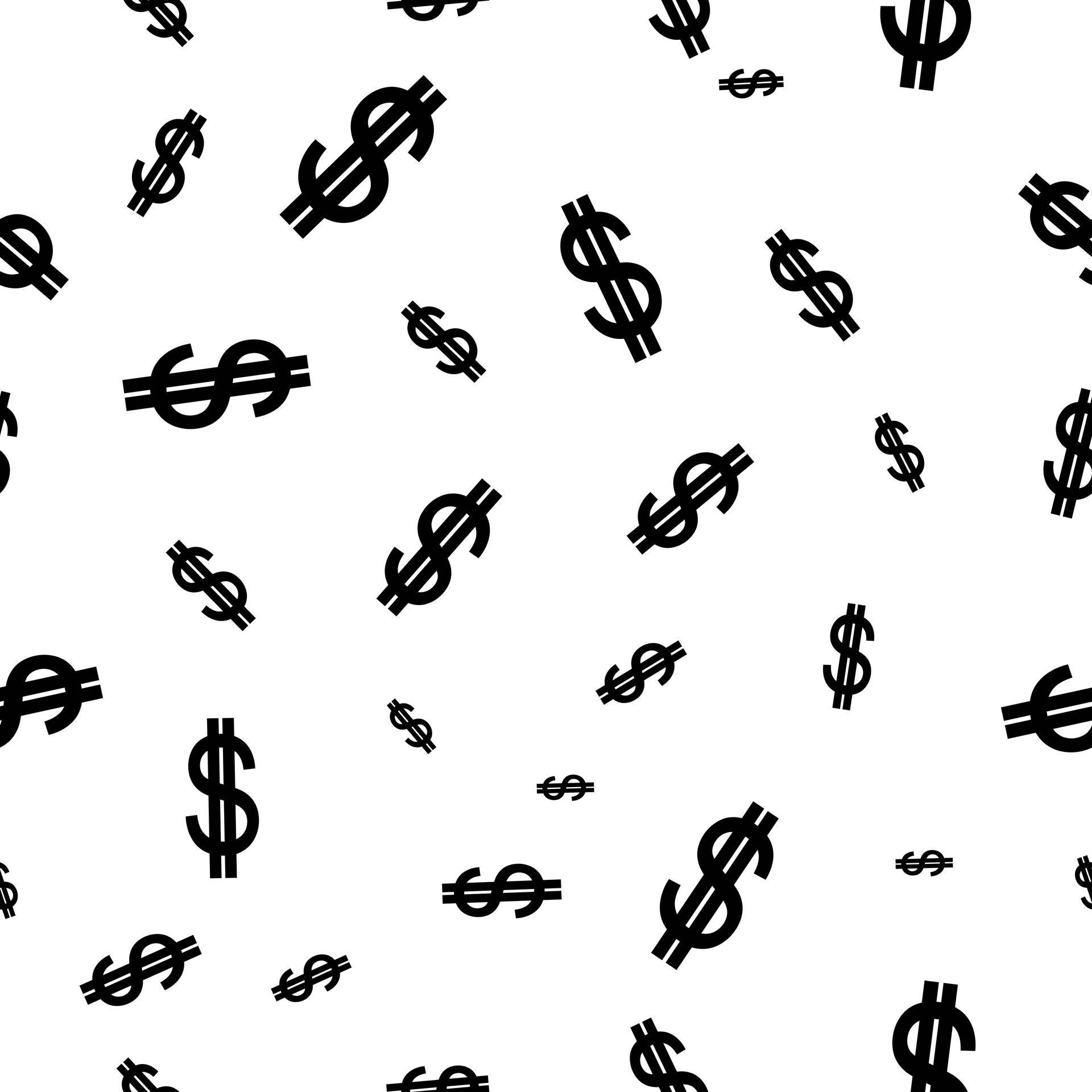 Money Sign Black Background