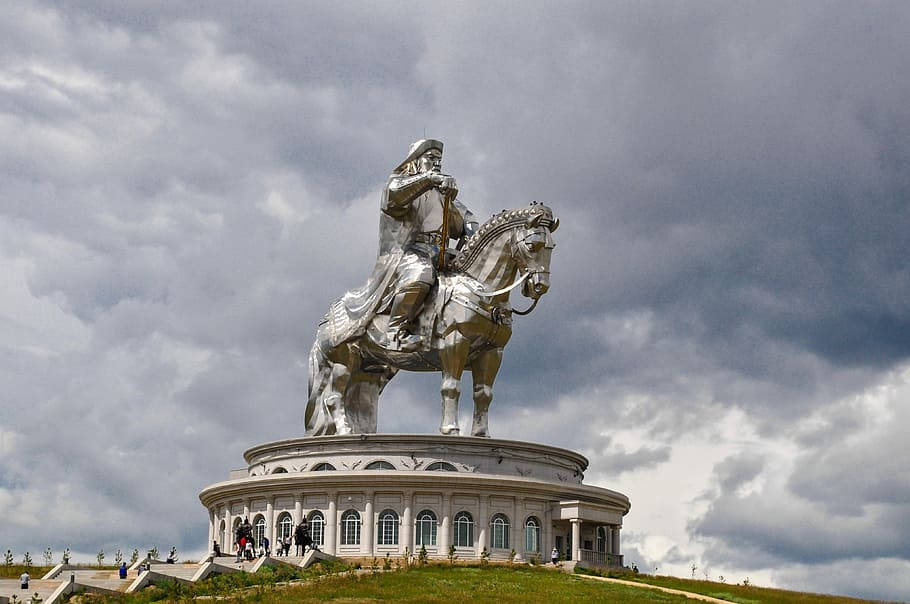 Mongolias Chinggis Khaan Statue Background