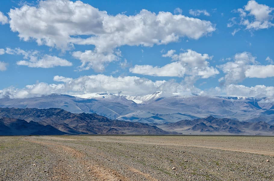 Mongolias Gobi Desert Daytime Background