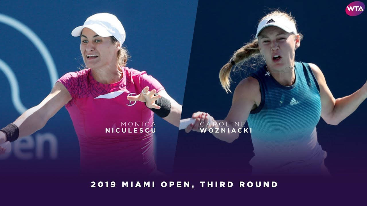 Monica Niculescu And Caroline Wozniacki On-court Rivalry Background