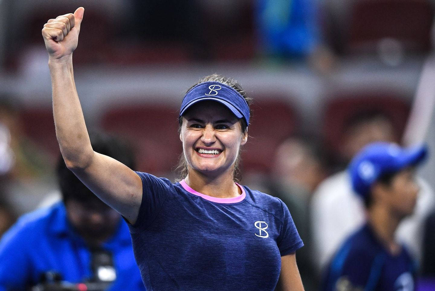 Monica Niculescu Celebrating A Victory Background