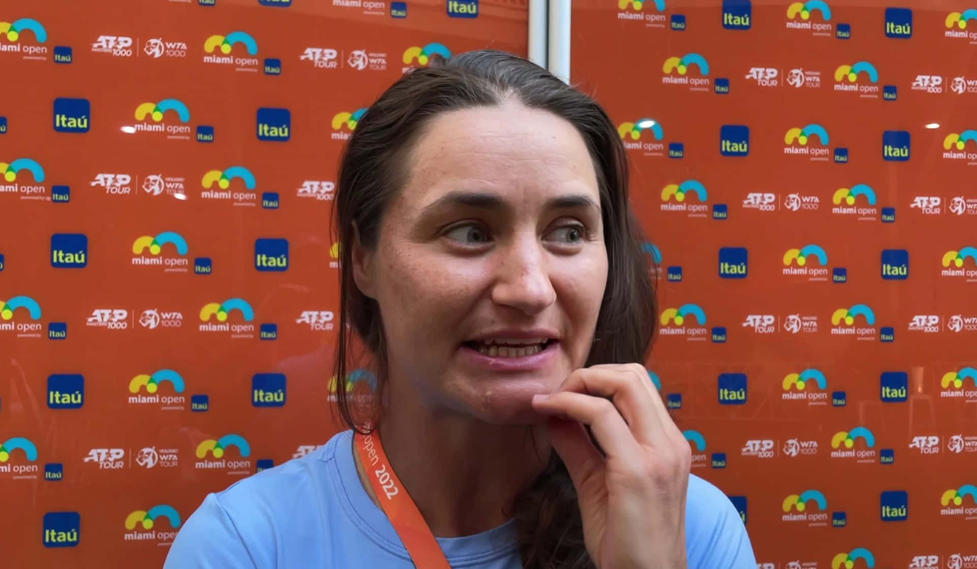 Monica Niculescu During An Interview Background