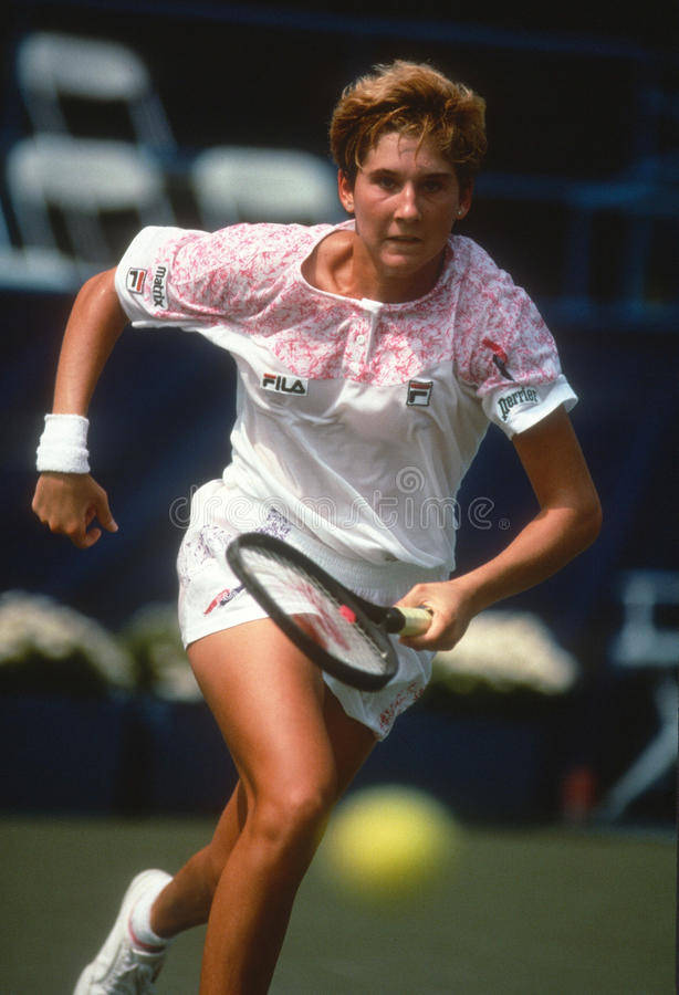 Monica Seles Charging Forward Background