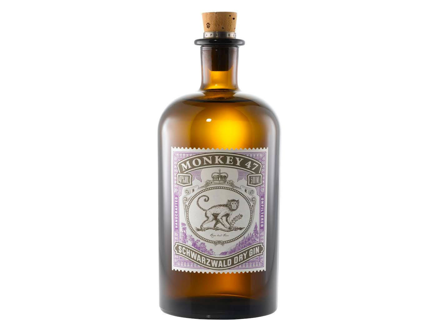 Monkey 47 Gin Schwarzwald Dry Amber Bottle Background