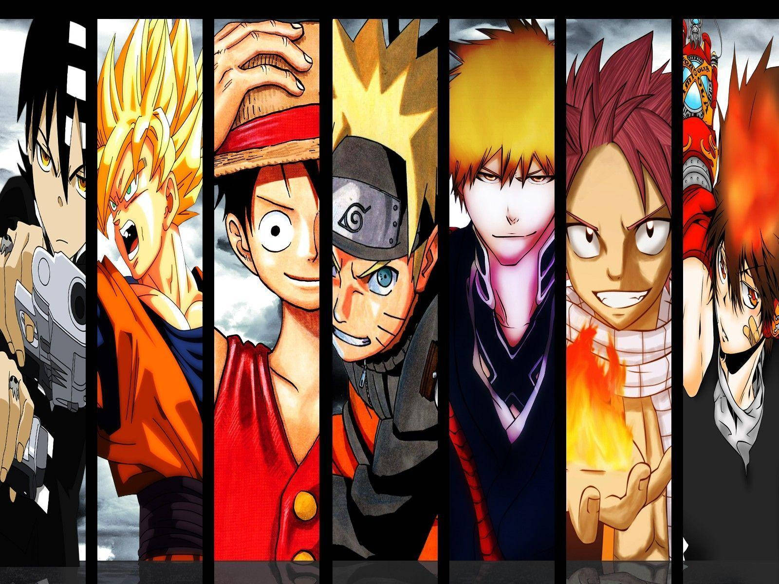Monkey D Luffy And Anime Characters