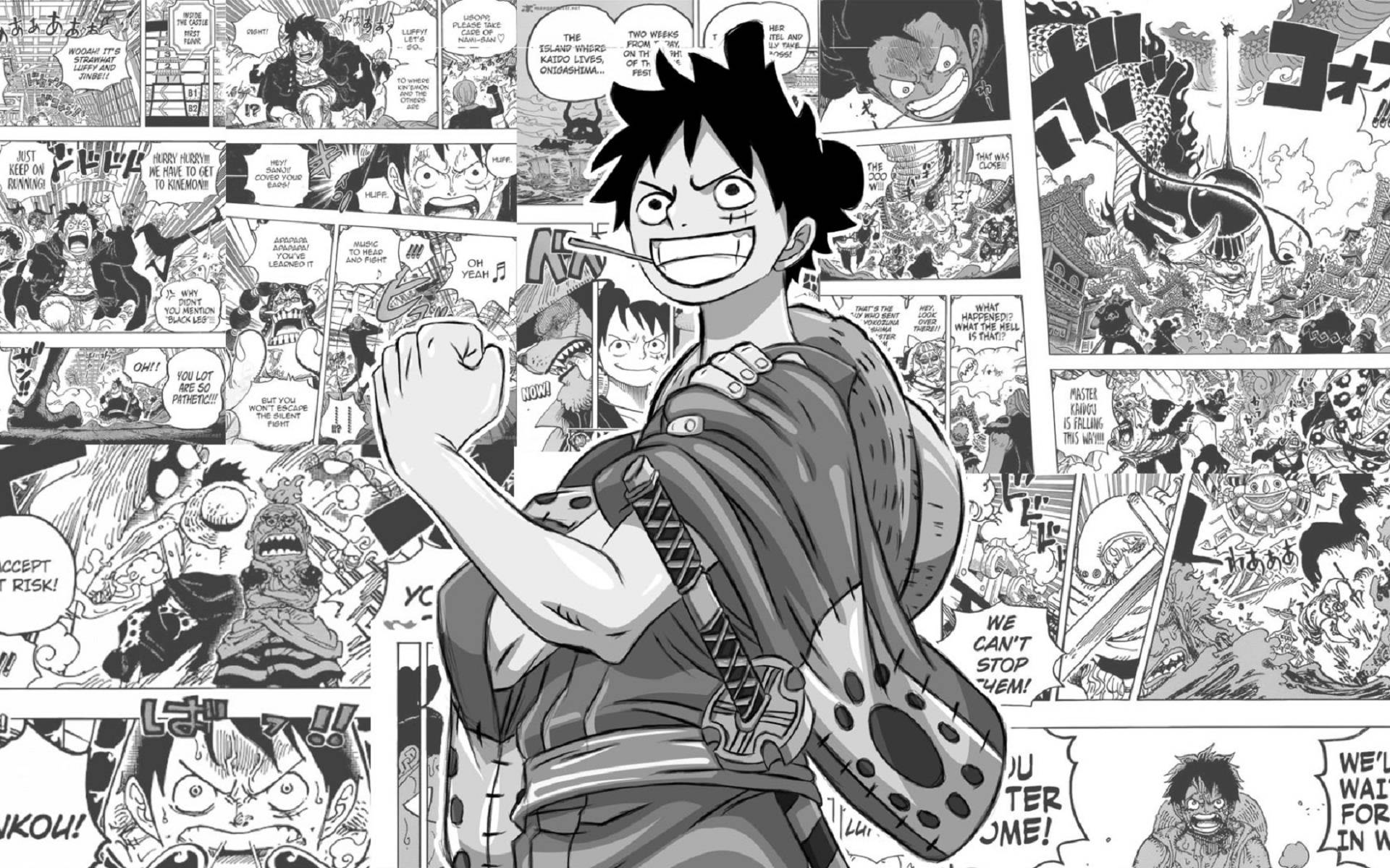 Monkey D. Luffy Manga Panel Background