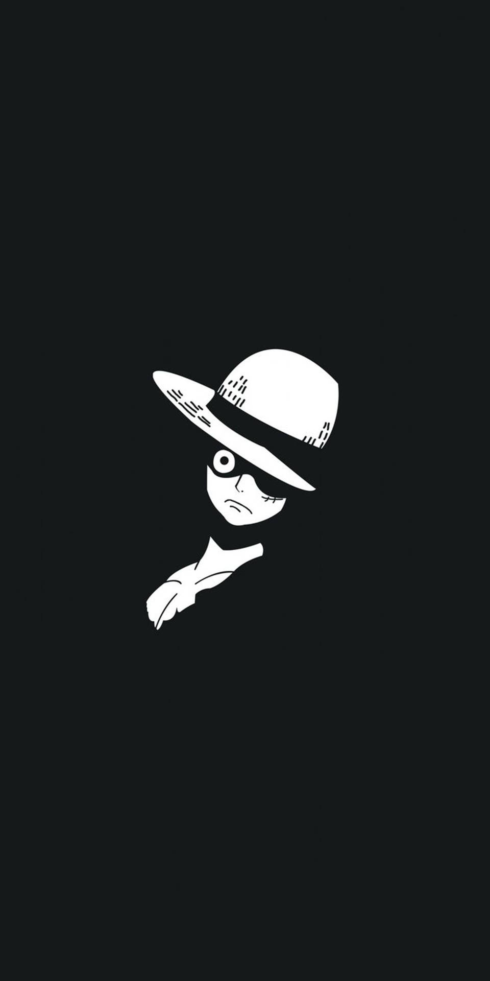 Monkey D. Luffy Minimalist Black Phone