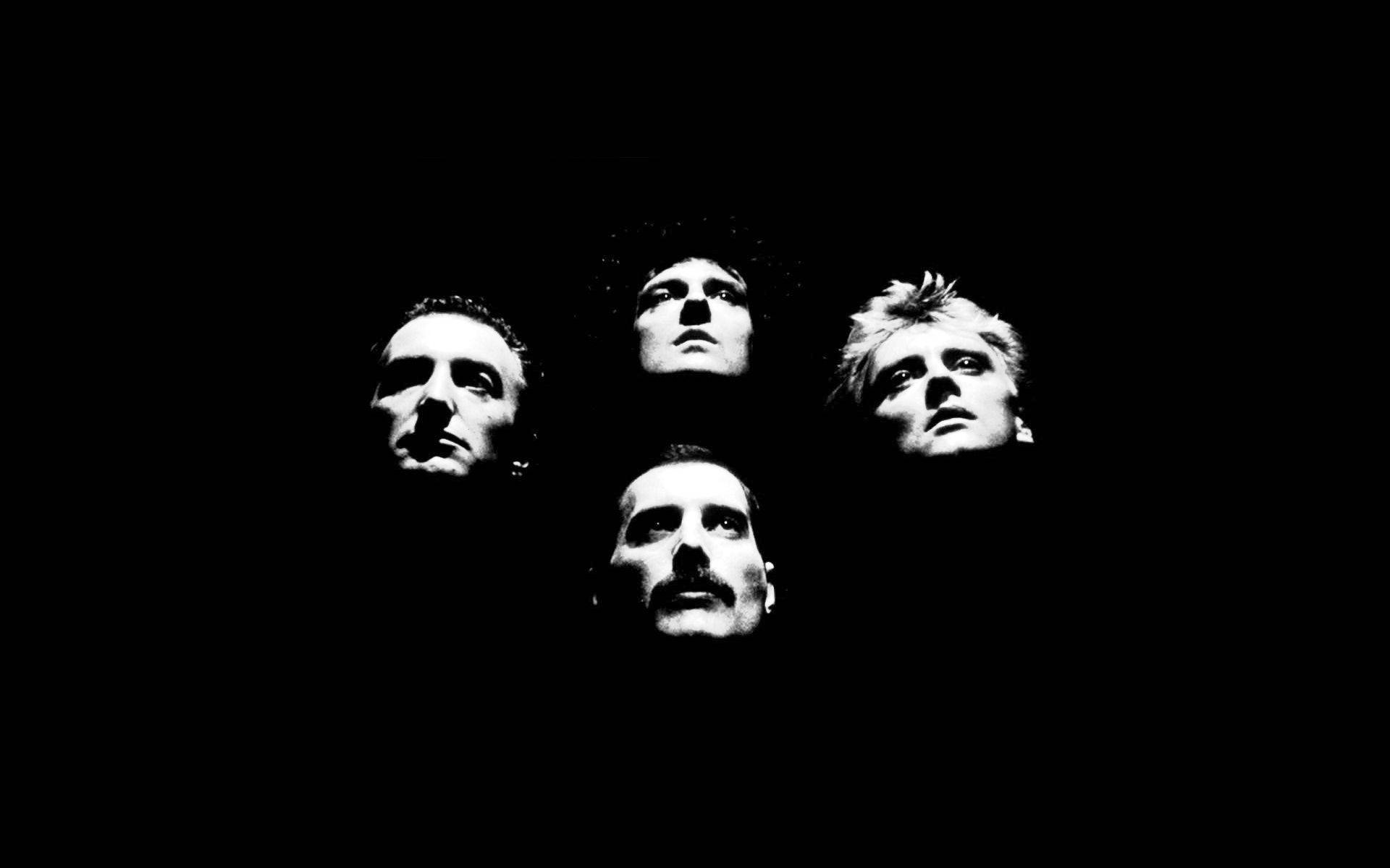 Monochromatic Image Of The Band Queen Background