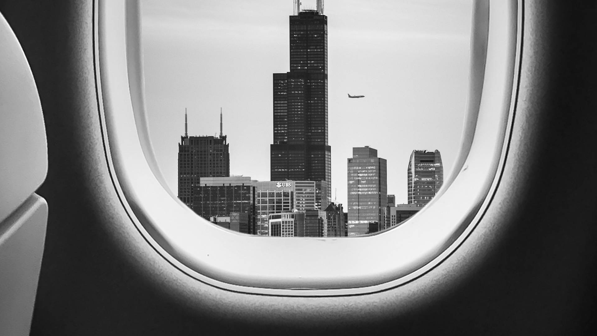 Monochromatic Plane Window Photo Background