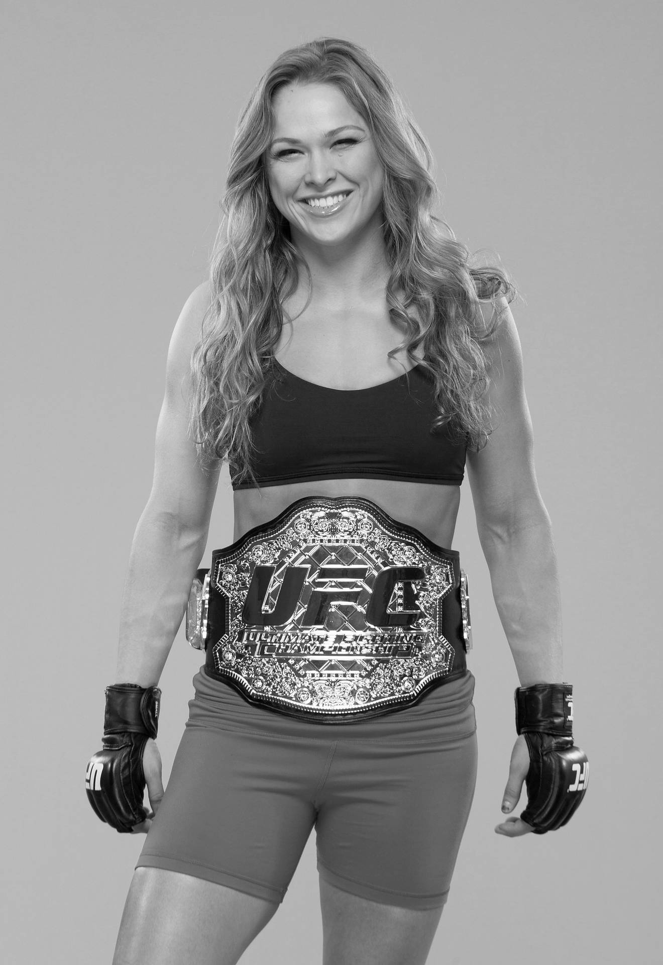 Monochromatic Ronda Rousey Background