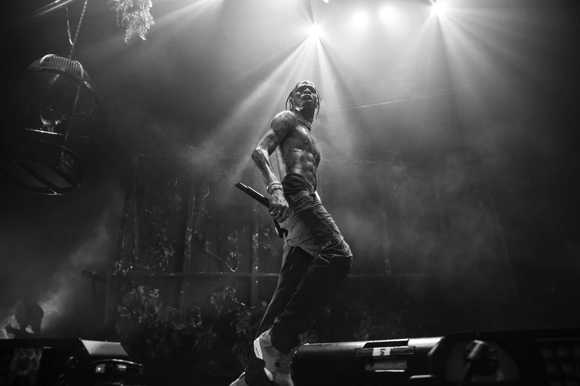 Monochromatic Travis Scott Concert Background