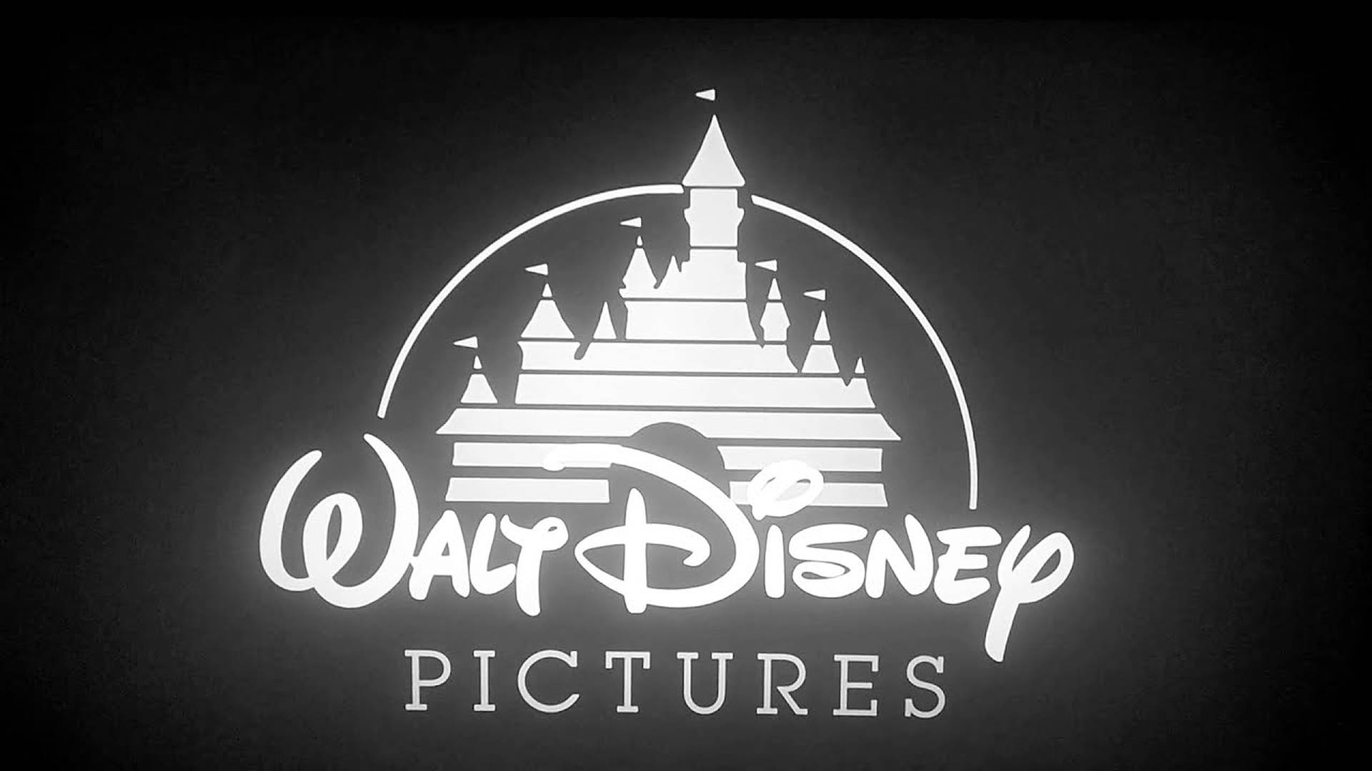 Monochromatic Walt Disney Logo Background