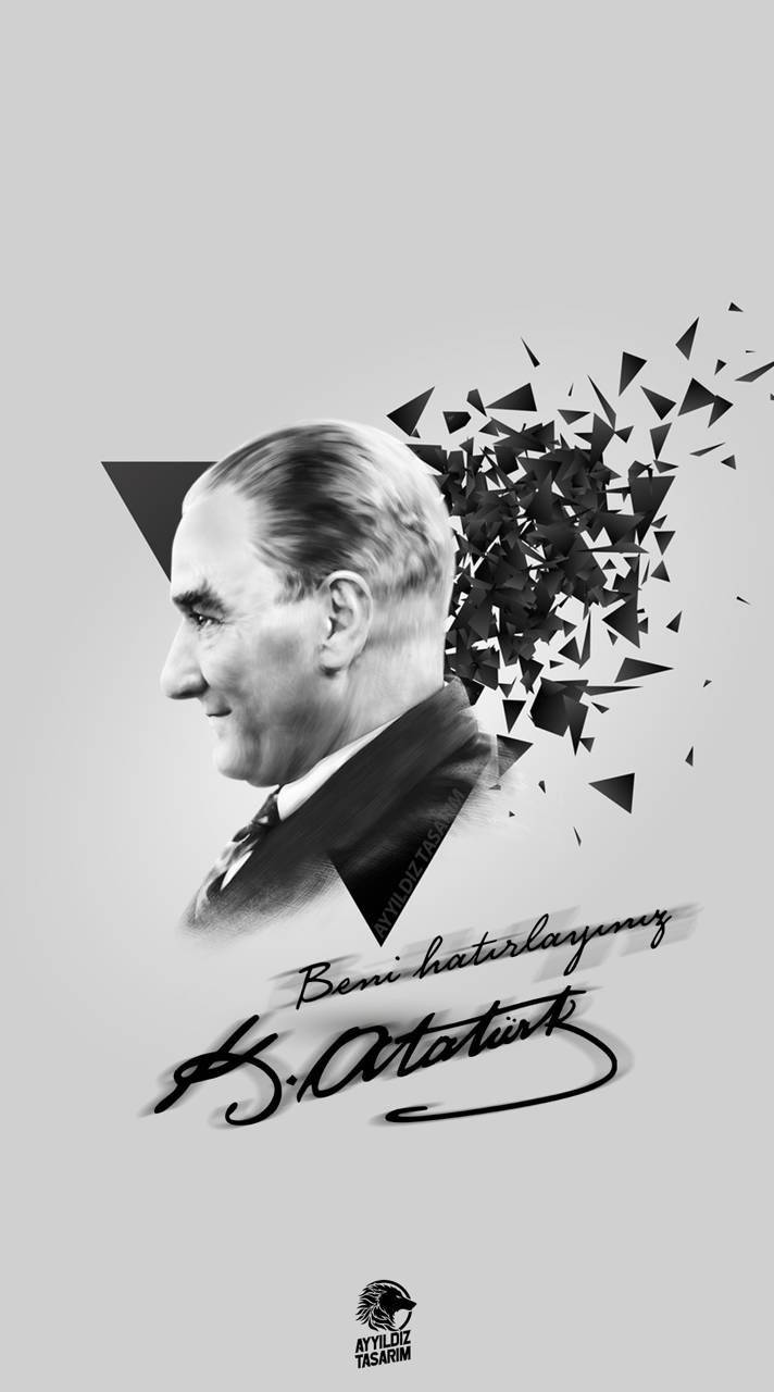 Monochrome Ataturk Collage Background