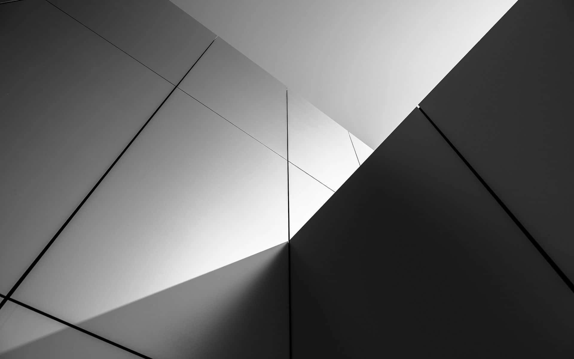 Monochrome Building With Grey Surface Background