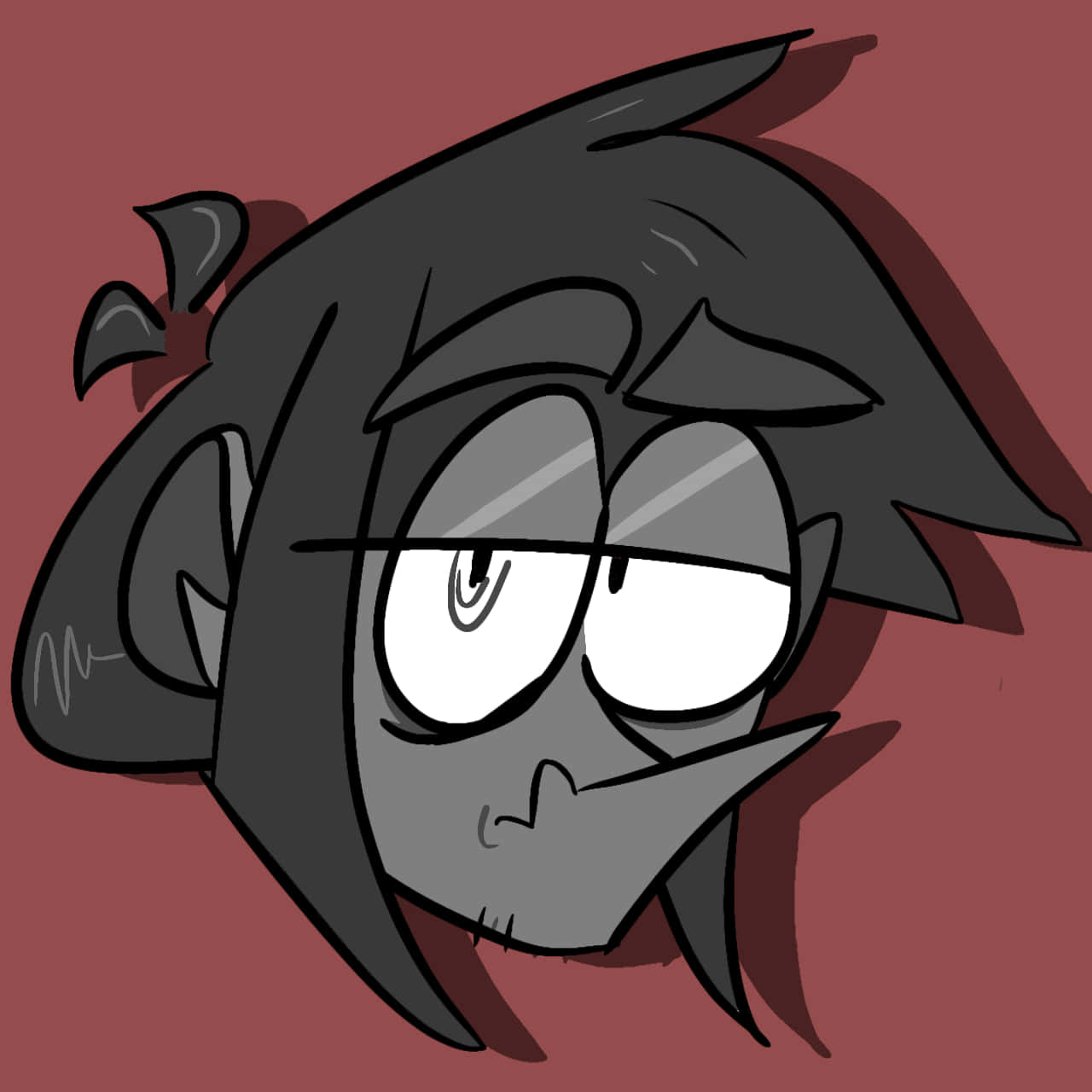 Monochrome Cartoon Character - Perfect Random Pfp Background