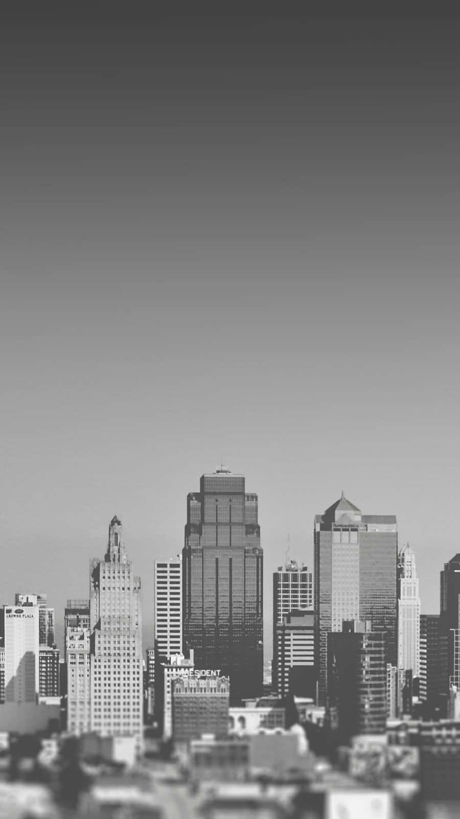 Monochrome Cityscape Skyline