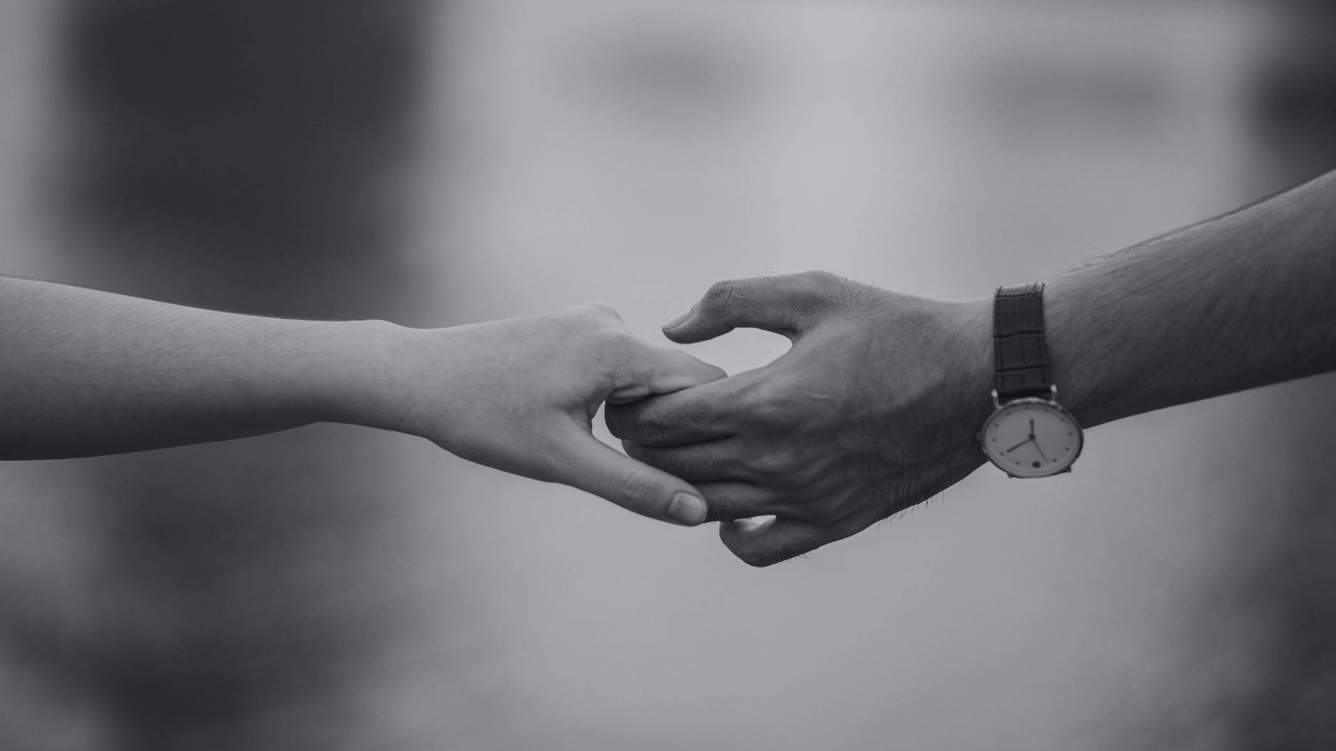 Monochrome Couple Hands