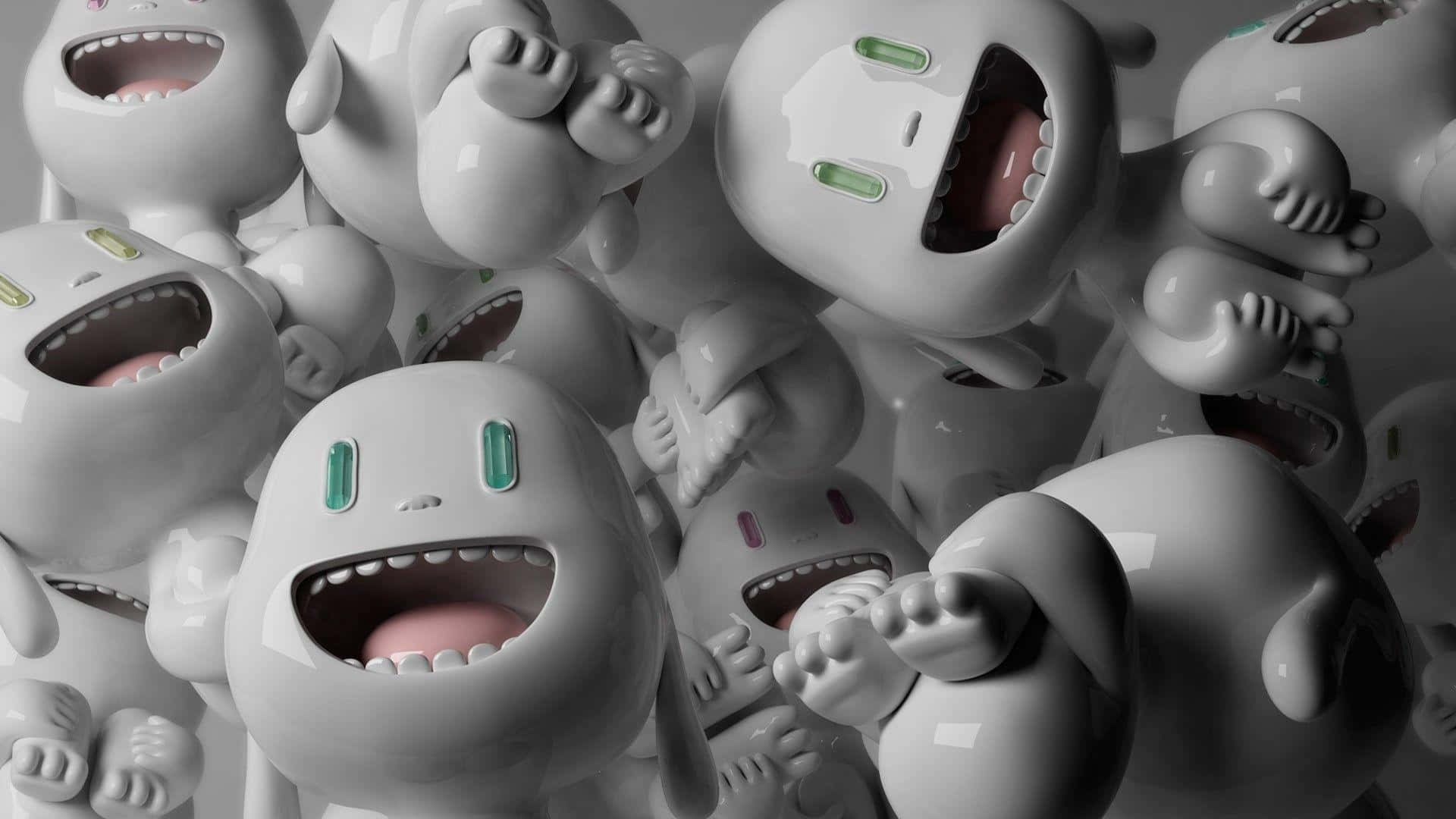 Monochrome_ Creature_ Chaos_ H D Background