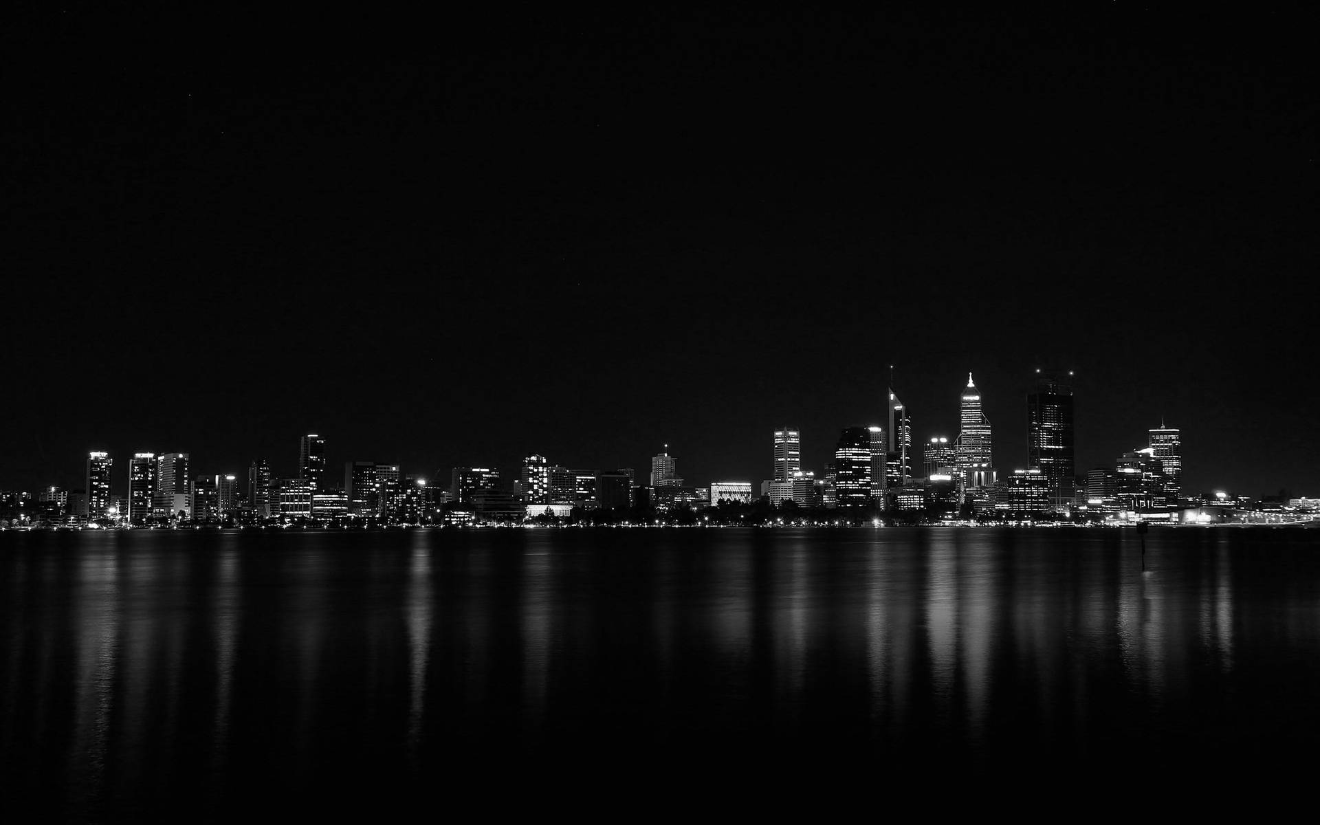Monochrome Dark City Background