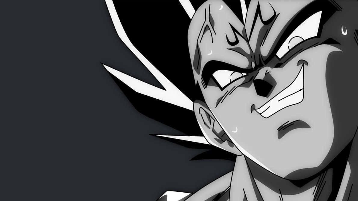 Monochrome Dragon Ball Majin Vegeta Smile