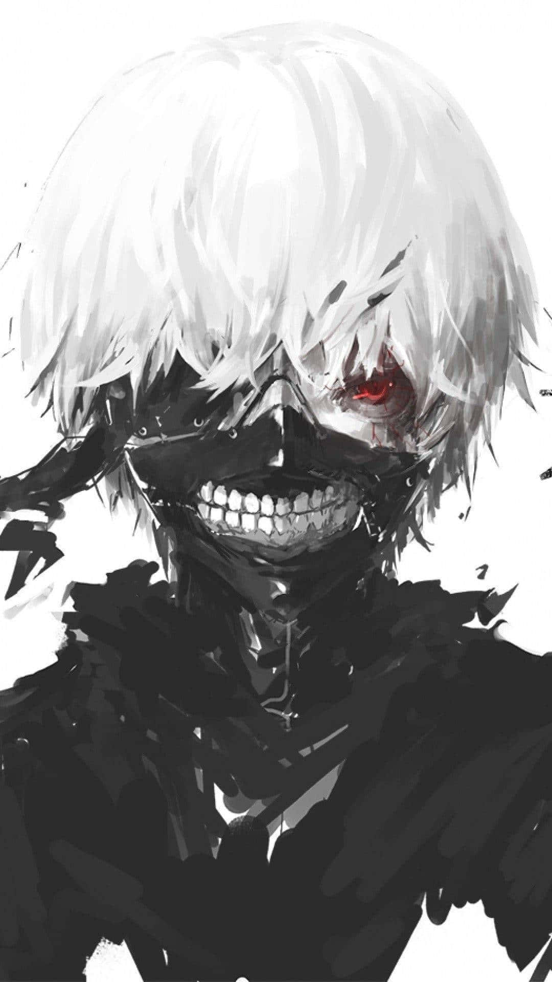 Monochrome_ Ghoul_ Smile Background