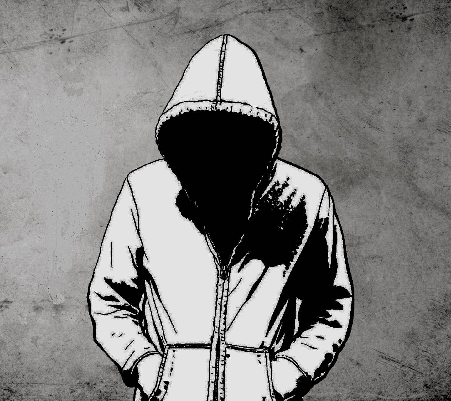 Monochrome Graphic Art Of Hoodie Background