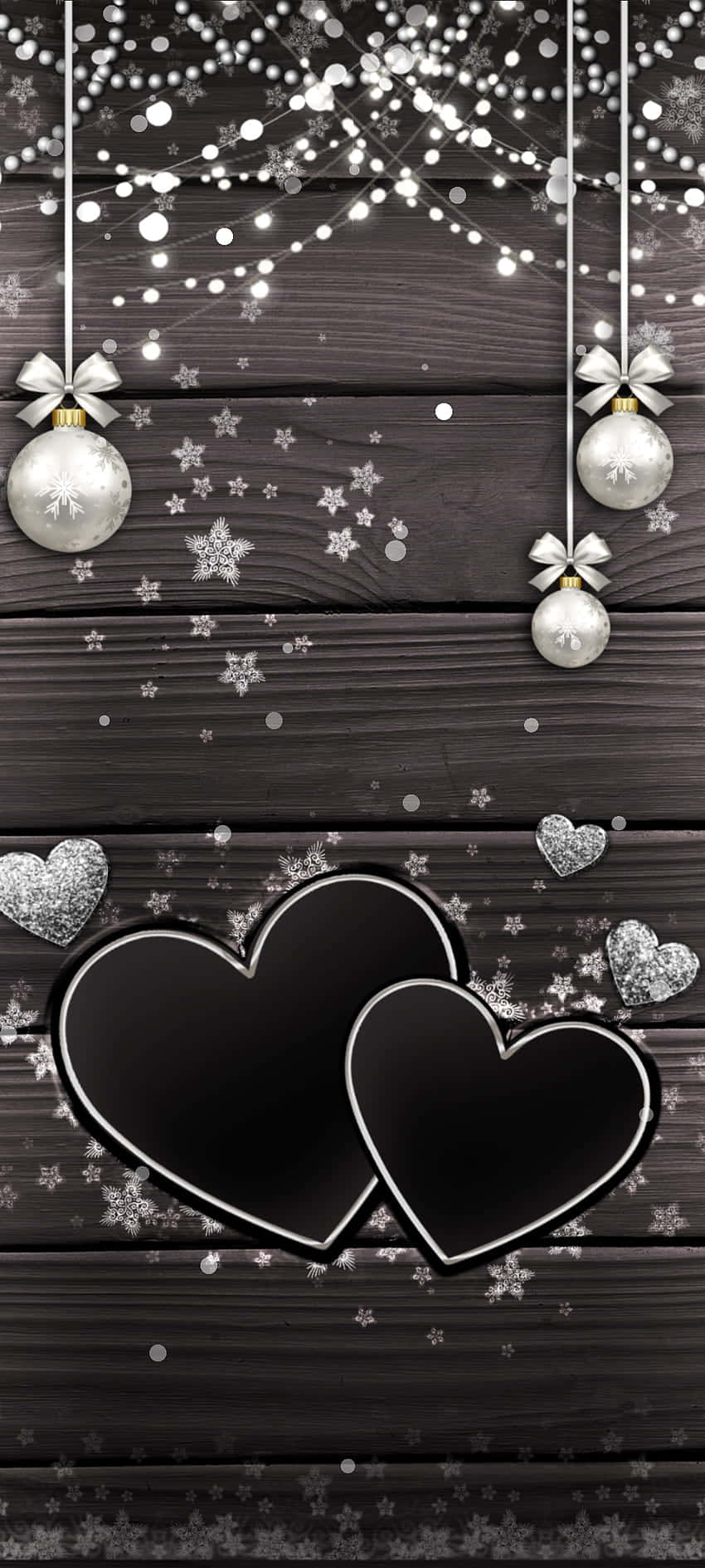 Monochrome_ Hearts_and_ Ornaments_ Background Background