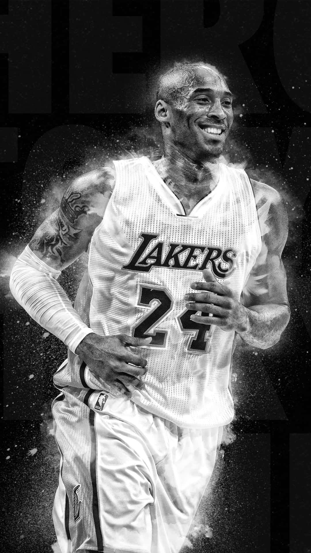 Monochrome Kobe Bryant Phone Background