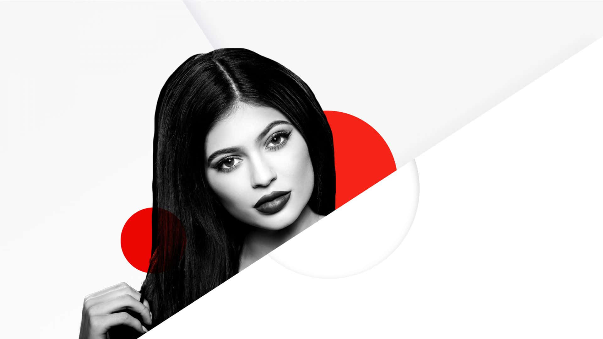 Monochrome Kylie Jenner Background