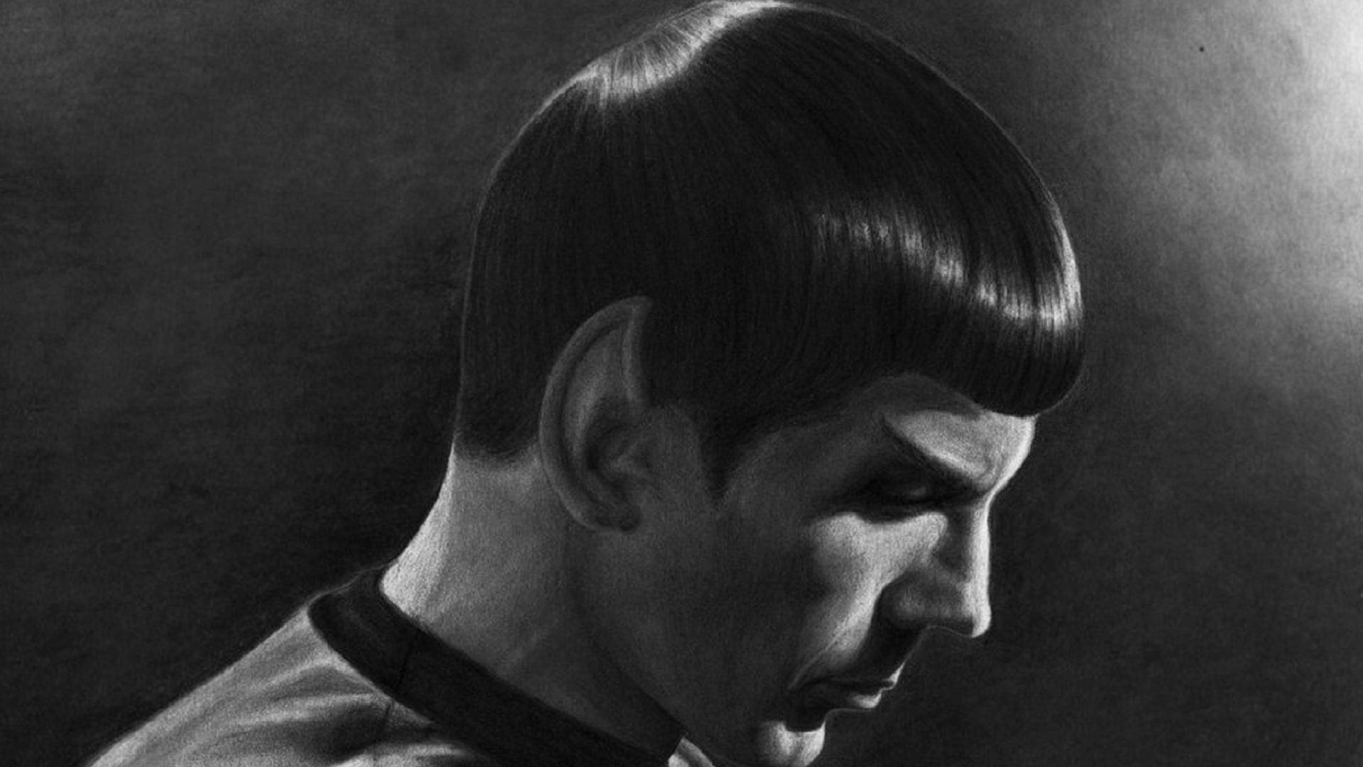 Monochrome Leonard Nimoy Side Angle Shot