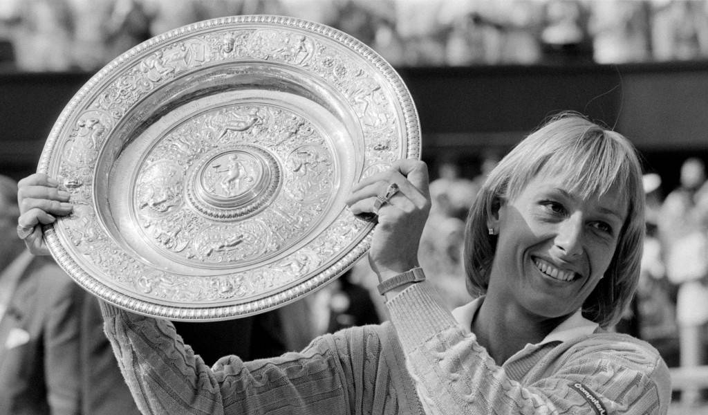 Monochrome Martina Navratilova Trophy Background