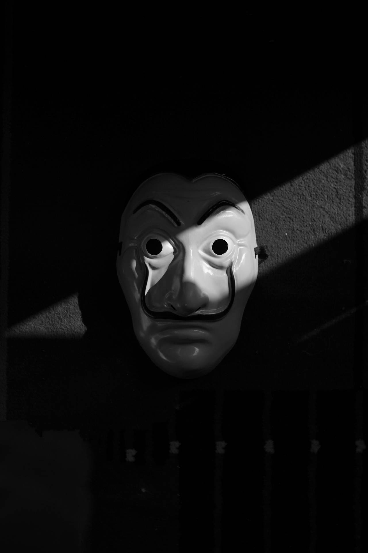 Monochrome Money Heist Mask Background