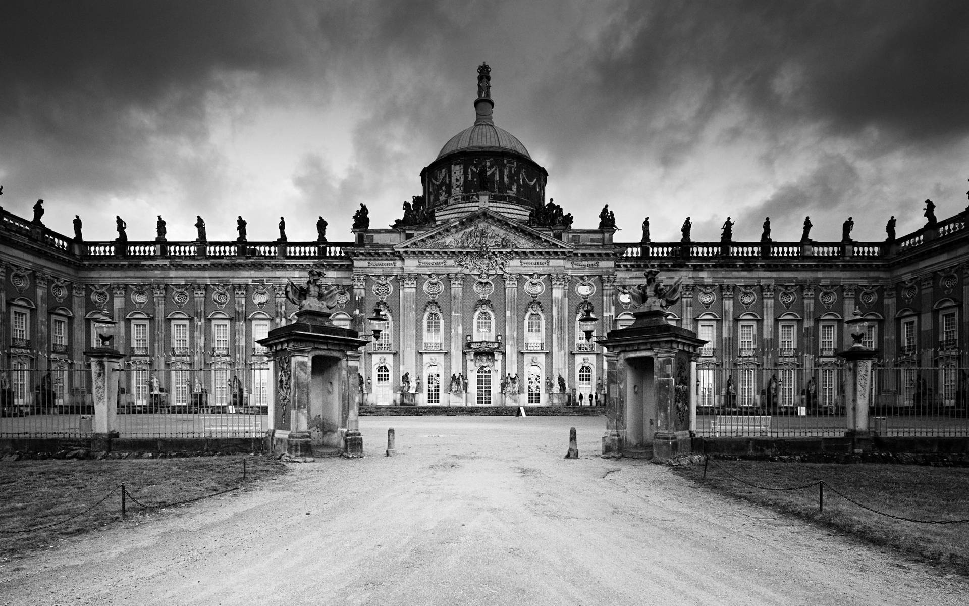 Monochrome New Palace Potsdam Background