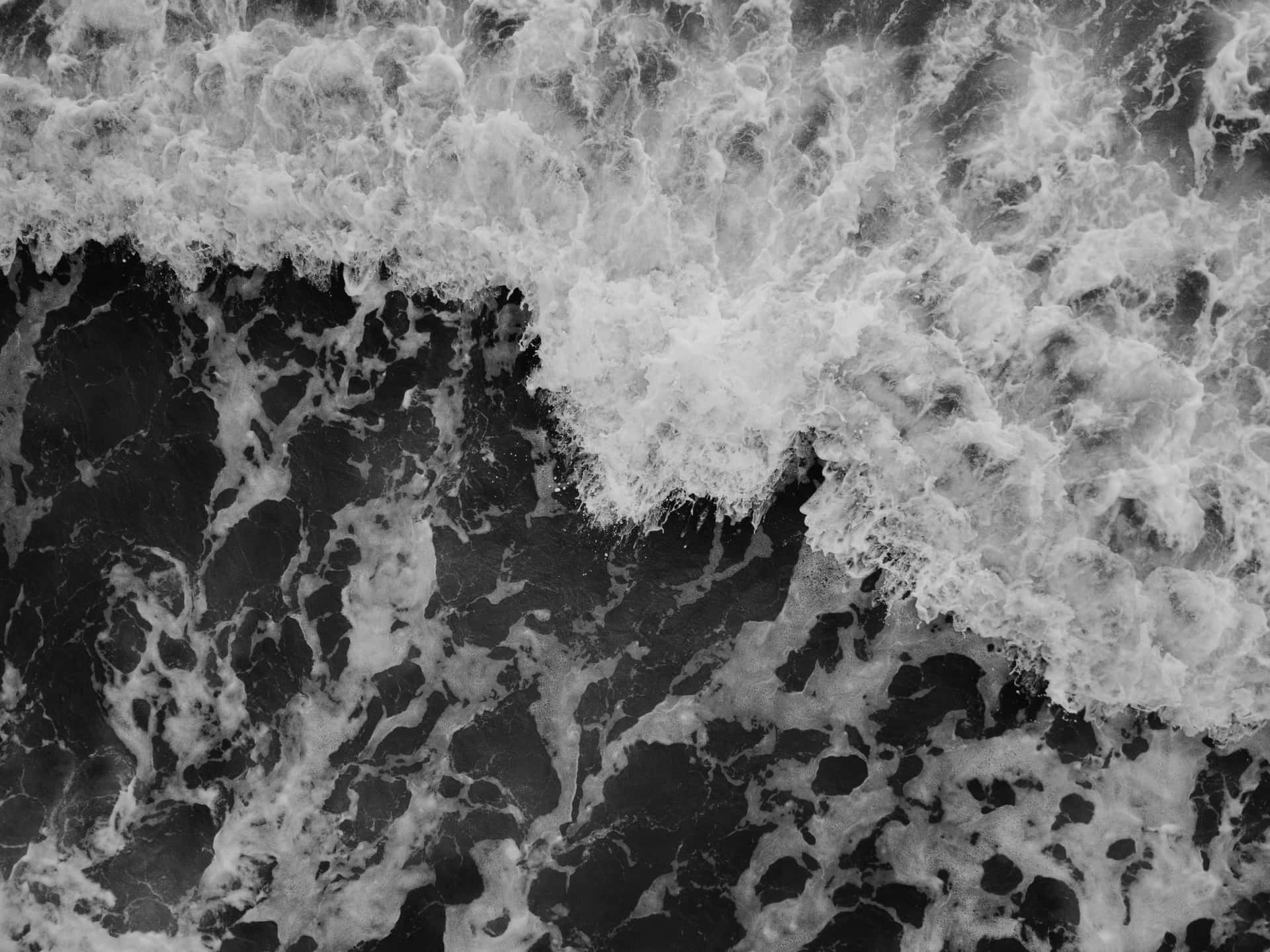Monochrome_ Ocean_ Waves_ Texture_4 K Background