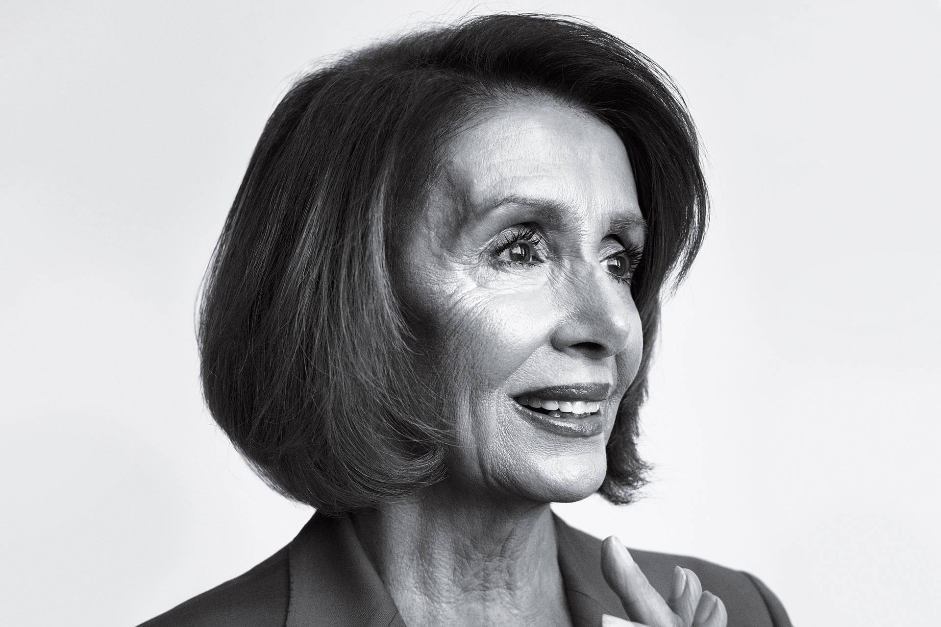 Monochrome Portrait Of Nancy Pelosi