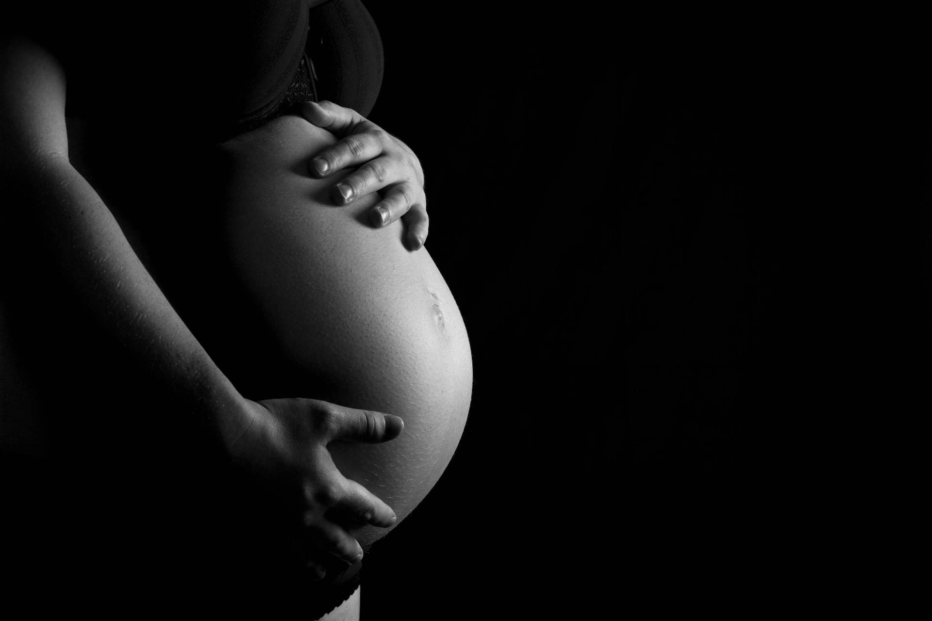 Monochrome Pregnant Baby Bump Background