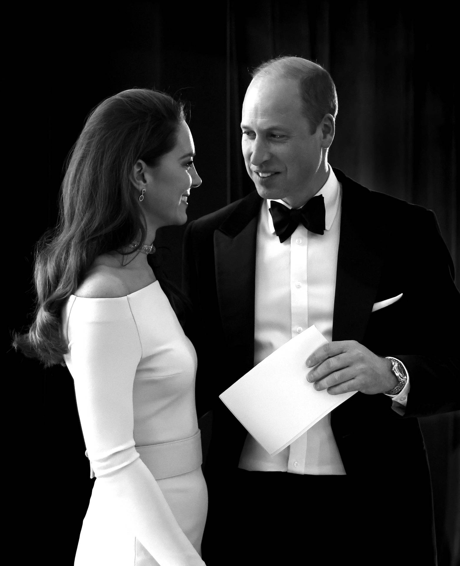 Monochrome Prince William And Kate Middleton