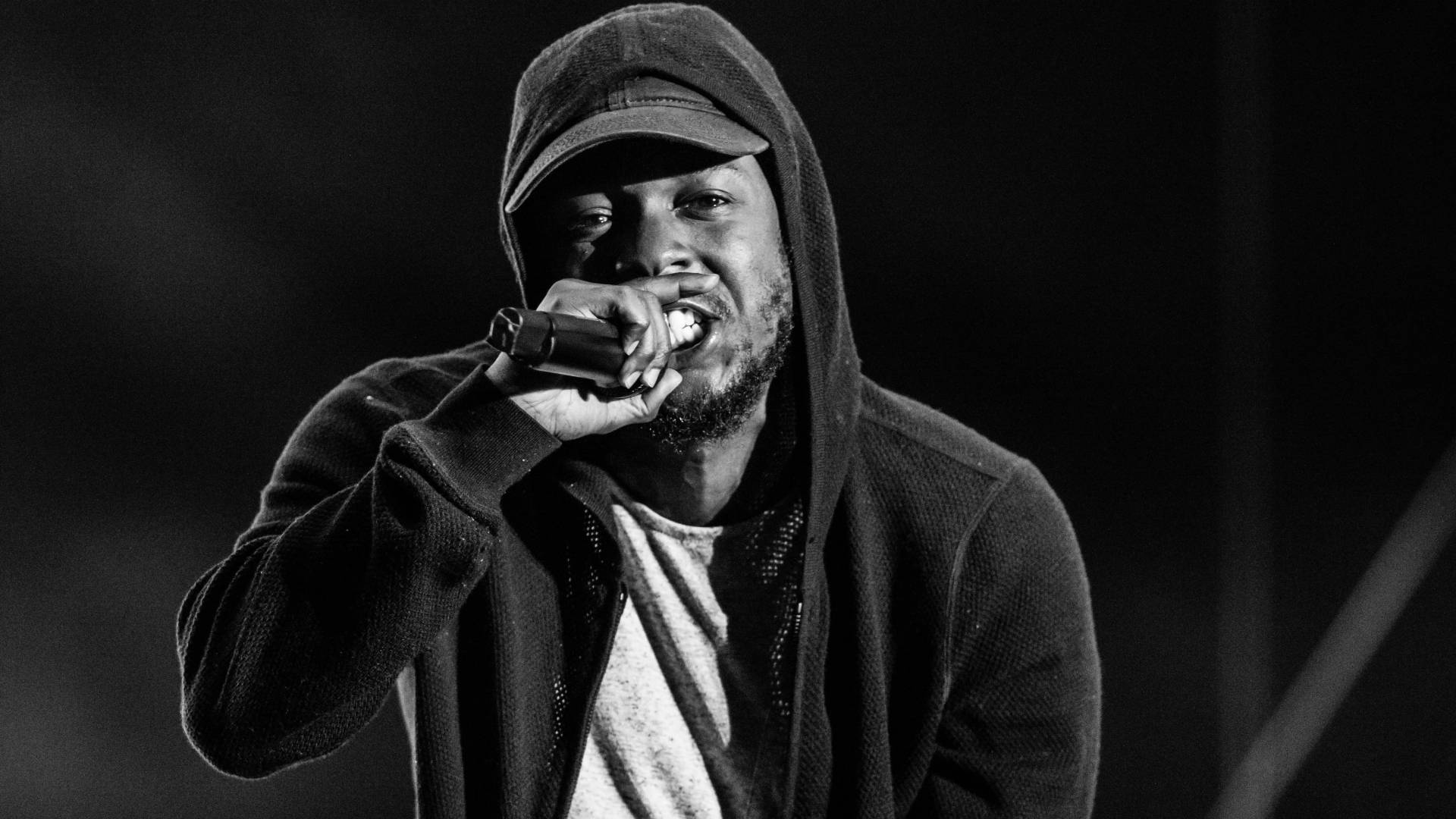 Monochrome Rapper Kendrick Lamar