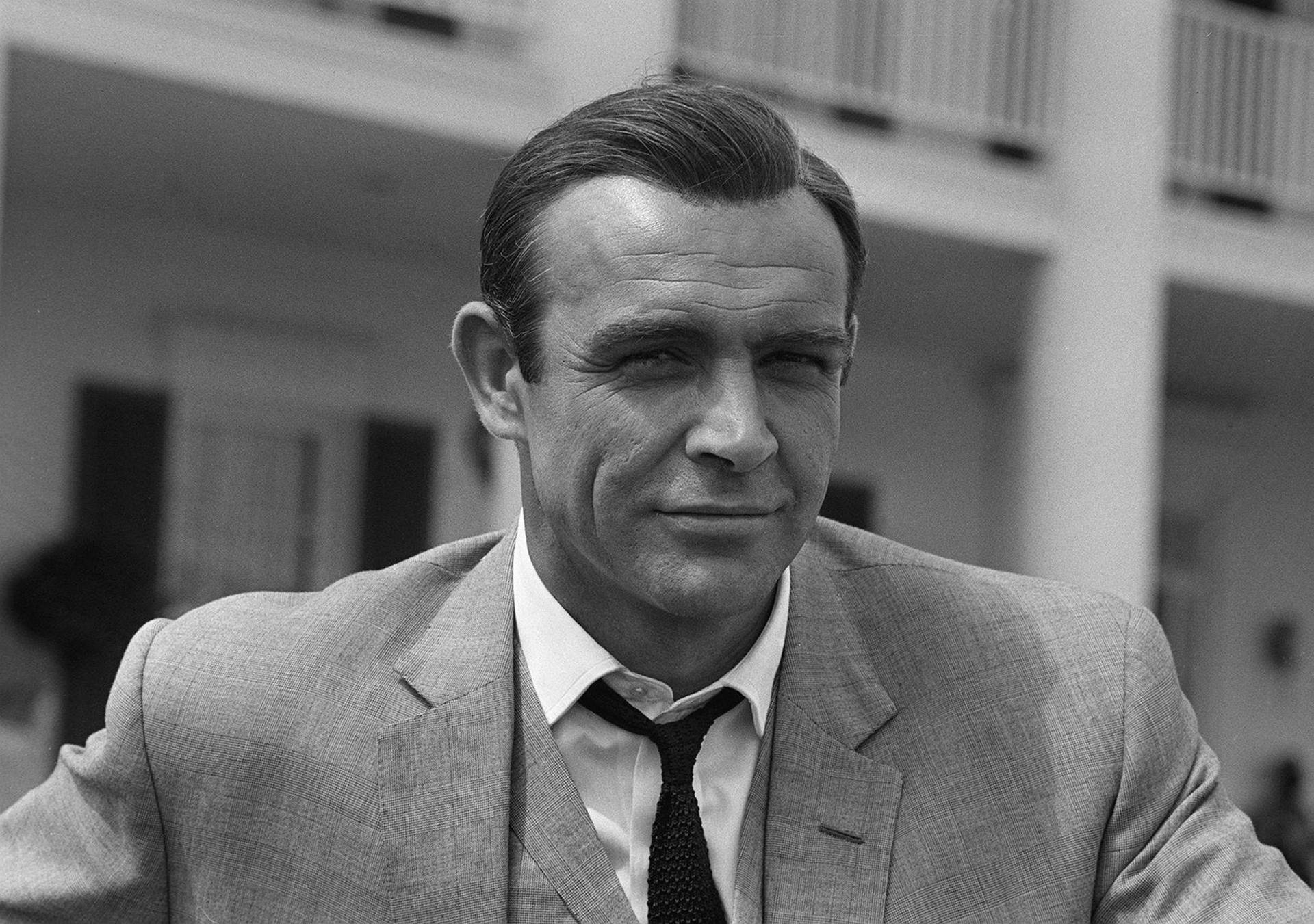 Monochrome Sean Connery With Bond Hairstyle