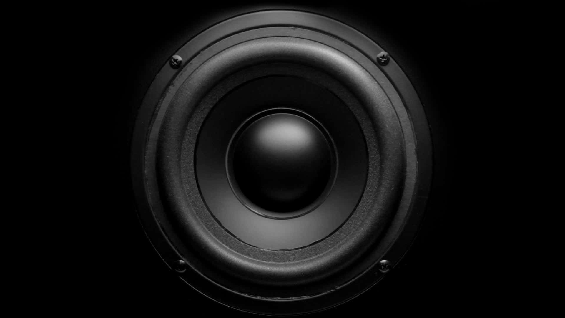 Monochrome Single Music Speaker Close Up Illustration Background