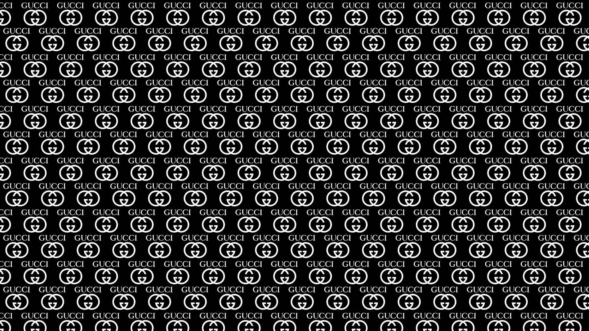 Monochromic Gucci Pattern Background